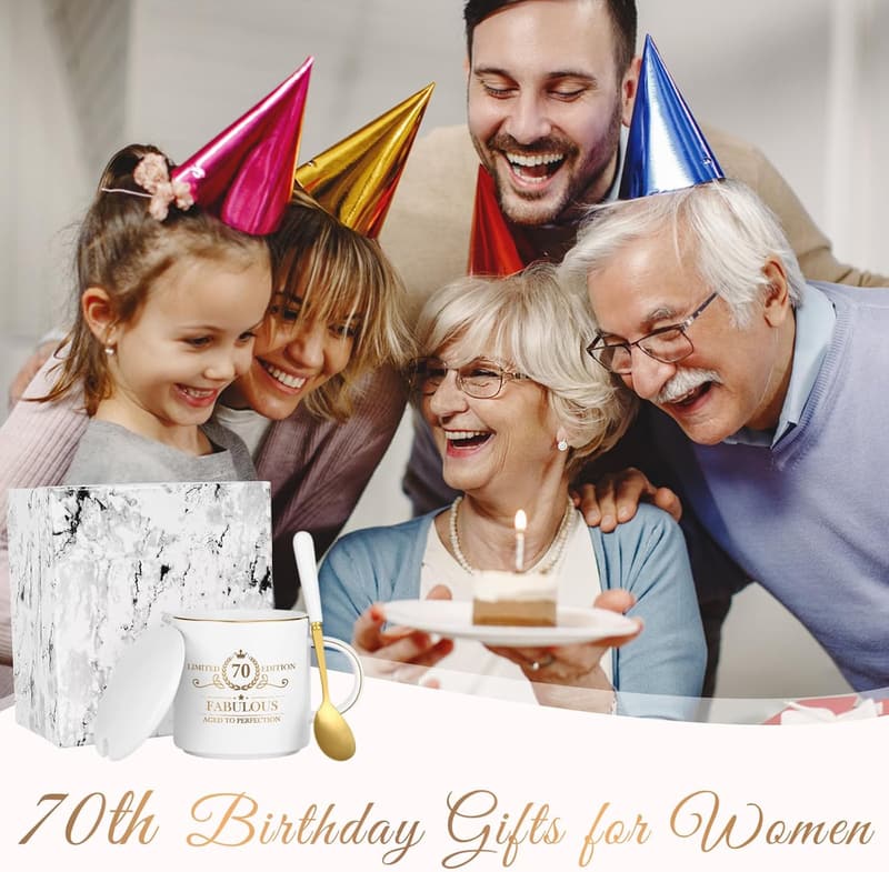 70th Birthday Mug for Women, 12oz Limited Edition