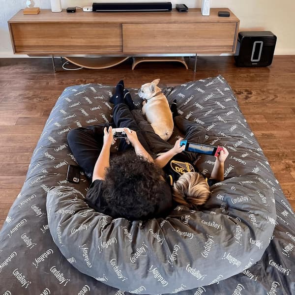 CordaRoy's NEST Convertible Bean Bag Chair & Bed - Charcoal