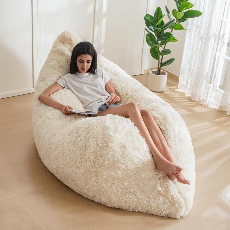 Giant Bean Bag Chair Sofa Bed with High-Density Foam