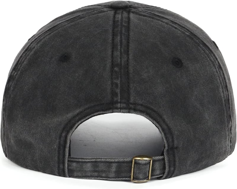 Oversized Denim Baseball Cap for Big Heads, Pigment Dyed