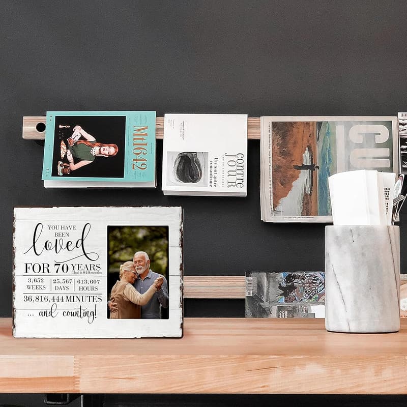 70th Birthday Picture Frame - 'Loved for 70 Years' 4x6