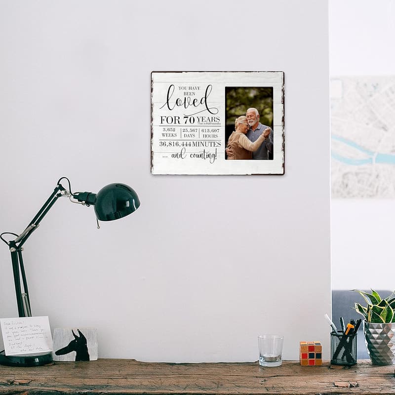 70th Birthday Picture Frame - 'Loved for 70 Years' 4x6