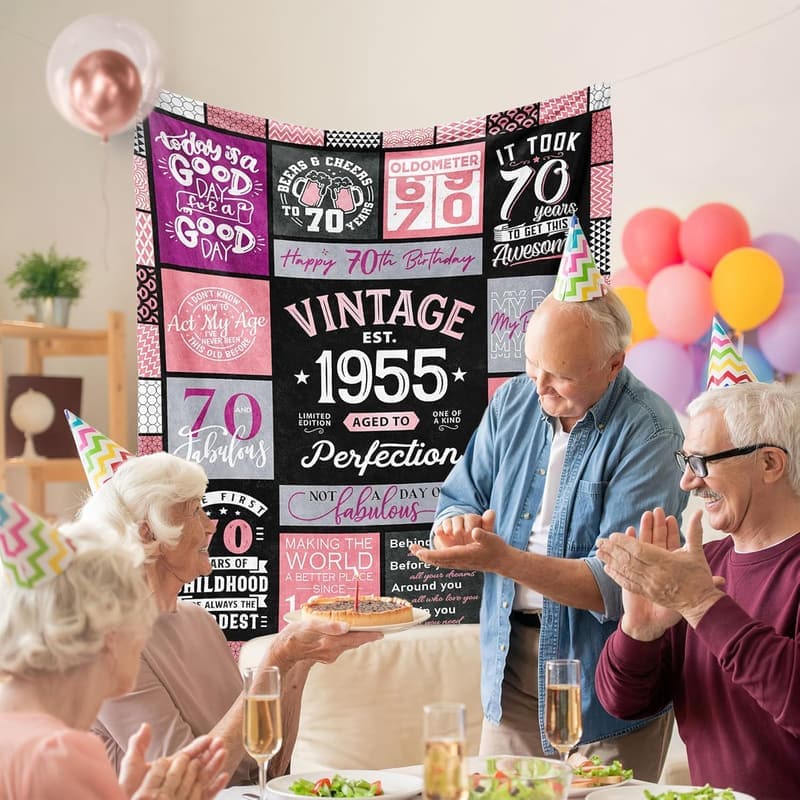 70th Birthday Women's Blanket, 60