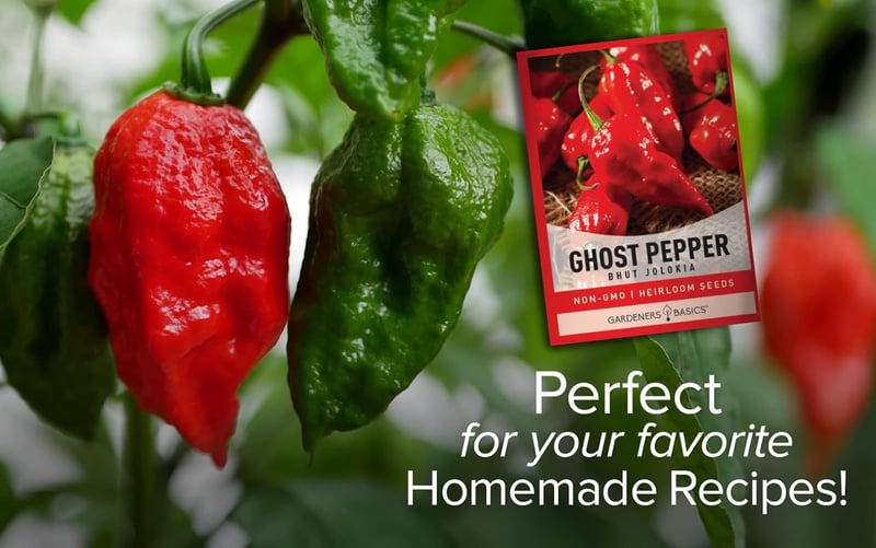 Ghost Pepper Seeds - Heirloom Non-GMO for Spicy Home Gardens
