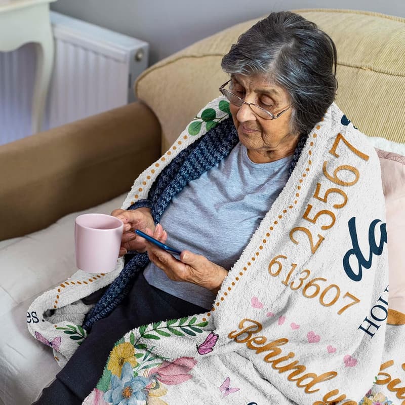 70th Birthday Blanket Gift for Women, 60” x 50”