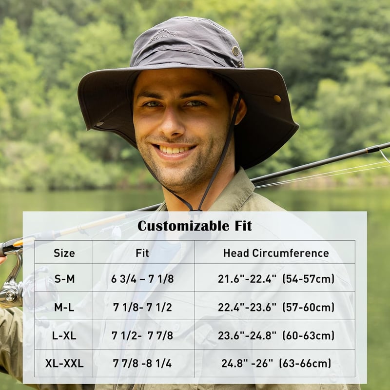 Wide Brim Waterproof Bucket Hat for Summer Outdoor Activities