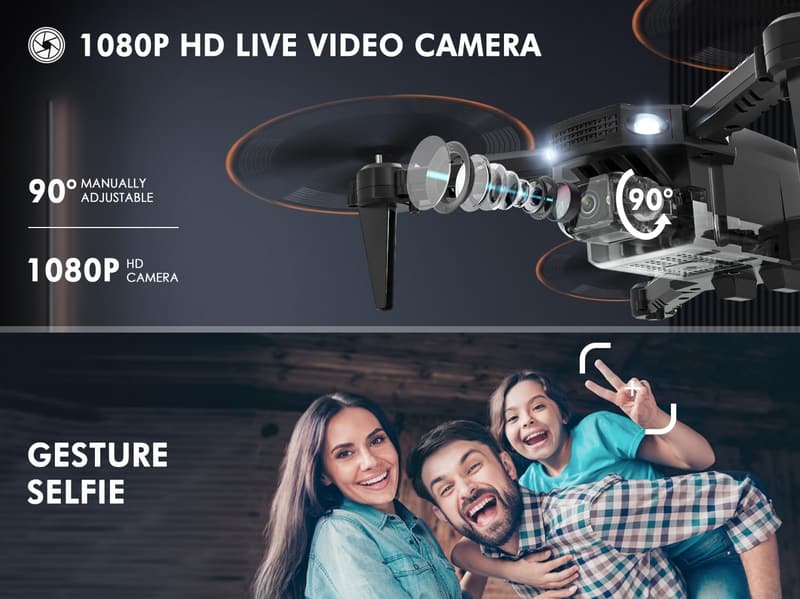 Mini Drone with 1080P Camera for Kids - Remote Control Quadcopter