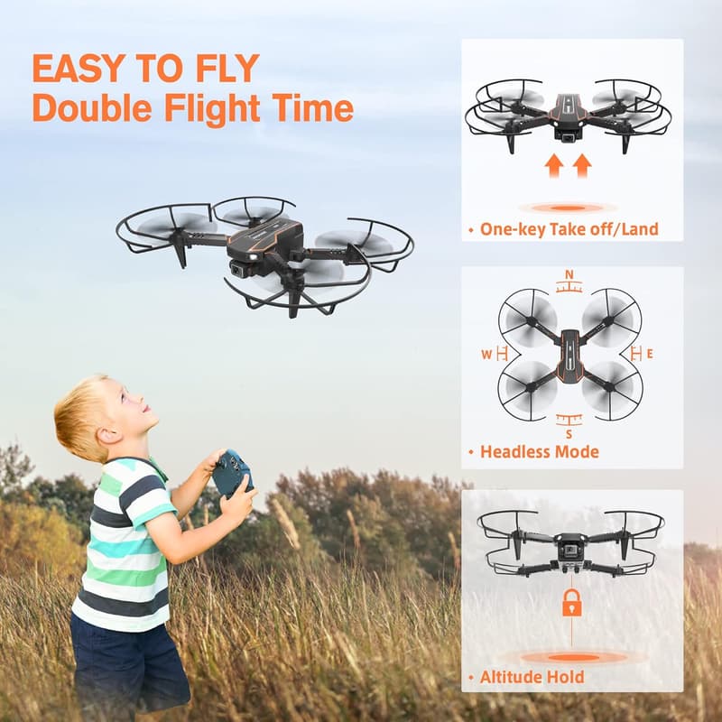 Mini Drone with 1080P Camera for Kids - Remote Control Quadcopter