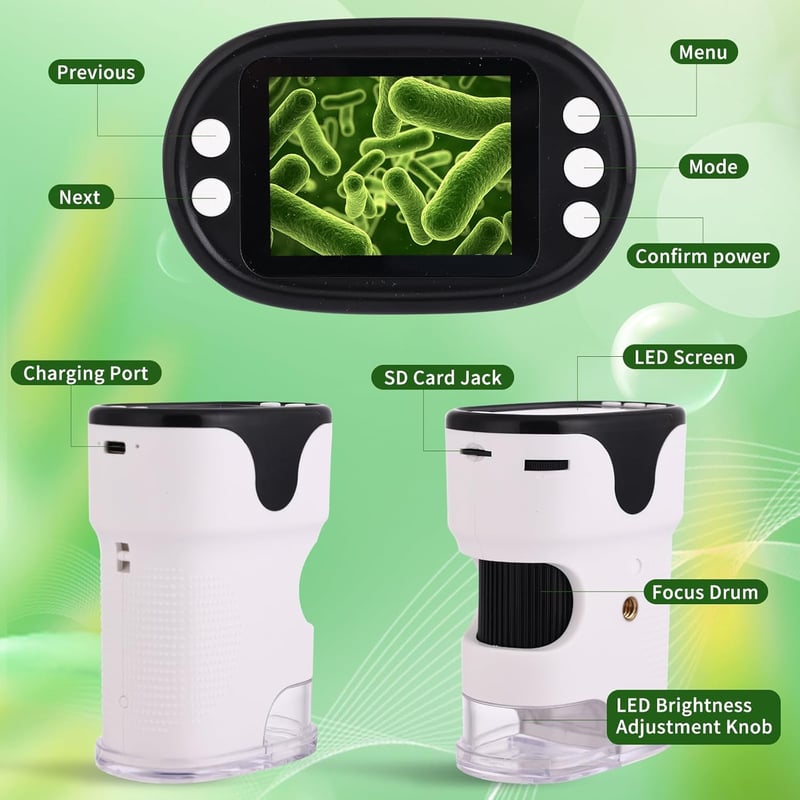 Kids' Science Education Microscope Kit with Video & Photo Capture
