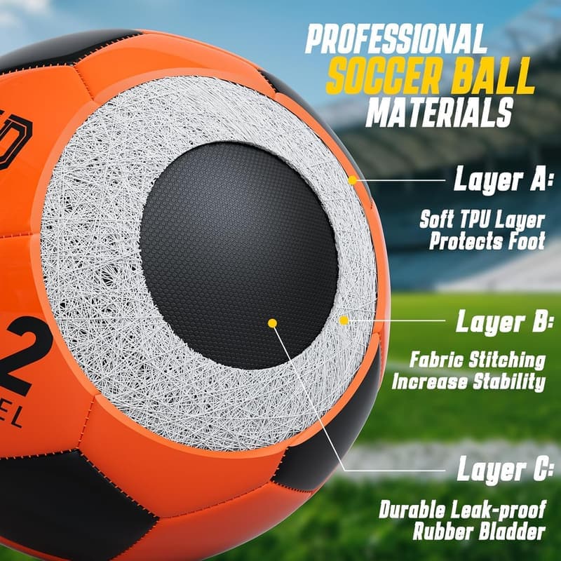 Rechargeable Glow-in-the-Dark Soccer Ball for Kids 8-12