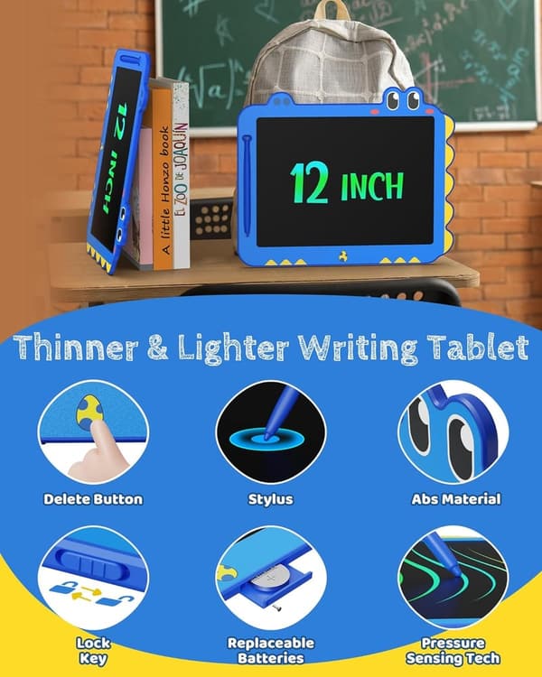 12-Inch LCD Writing Tablet for Kids - Educational Doodle Pad