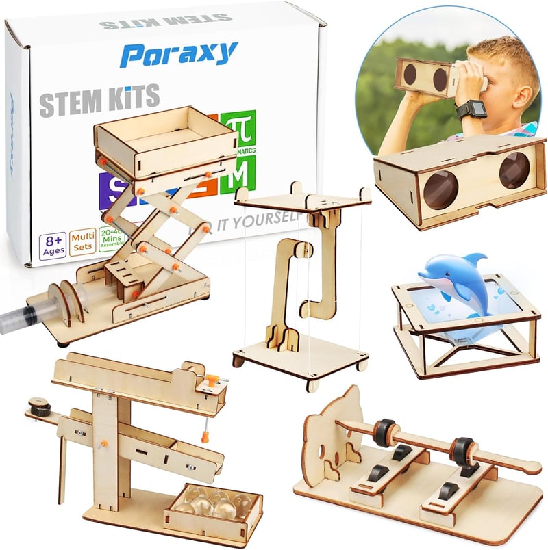 STEM Building Kits for Kids 8-13, 3D Wooden Puzzle Toys