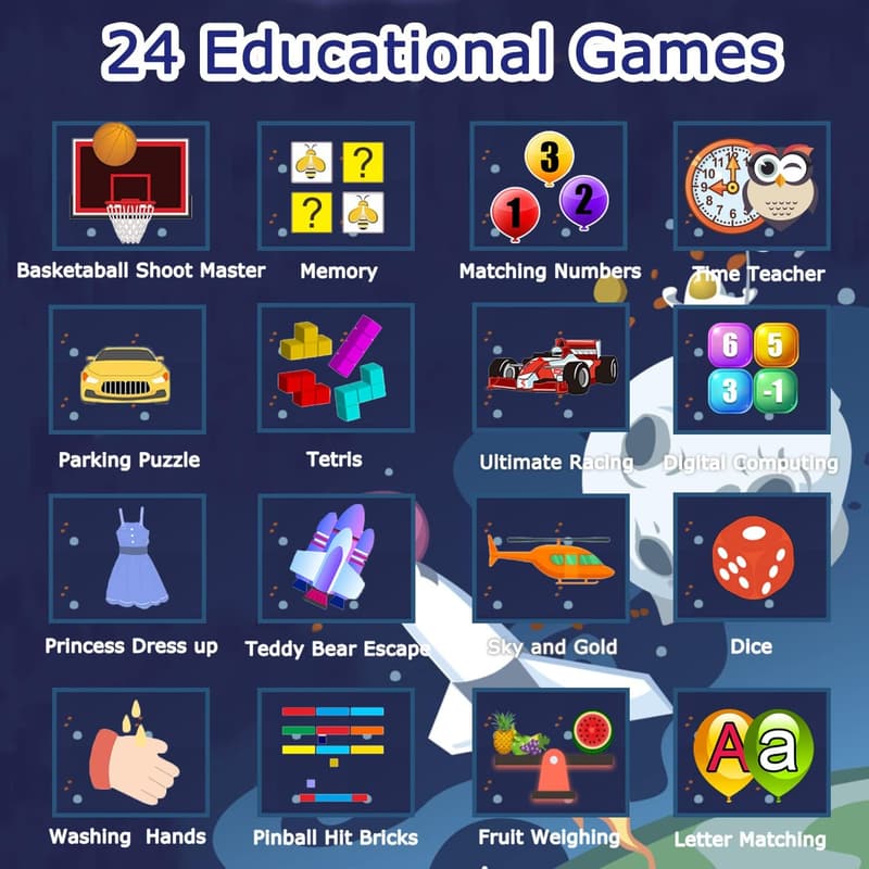 Kids Smart Watch with HD Touchscreen & 24 Puzzle Games
