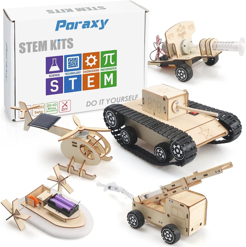 STEM Learning Kits for Kids Ages 8-13 - Model Cars & 3D Puzzles