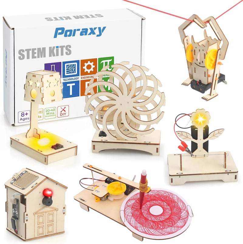 STEM Building Kits for Kids 8-12, 3D Wooden Puzzles