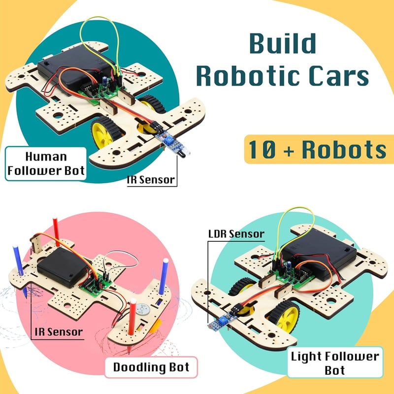 STEM Robotics Kit for Kids 8-14, 10-in-1 Engineering Projects