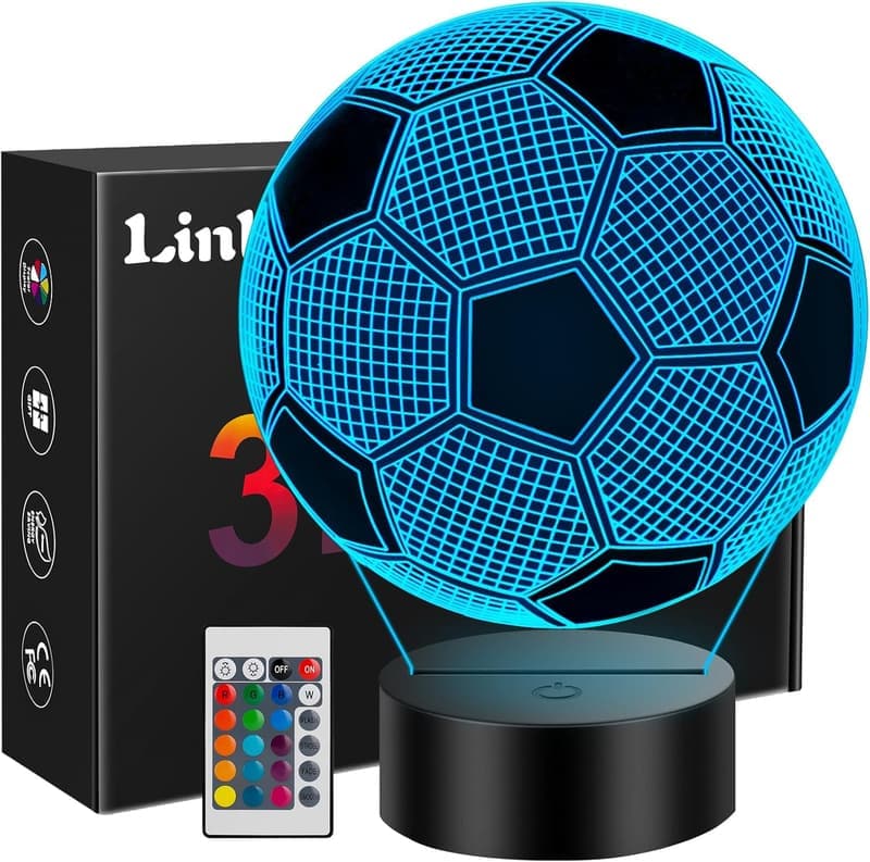Back to School 3D Soccer Ball Night Light for Teens