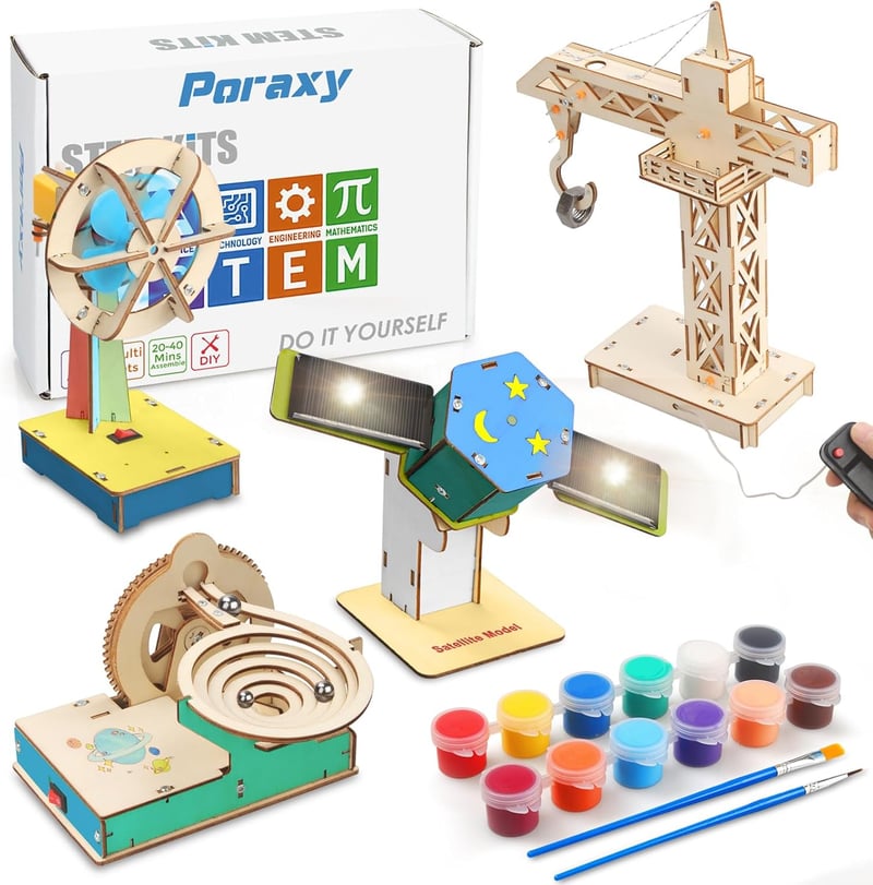STEM 4-in-1 Building Kits for Kids Ages 8-13