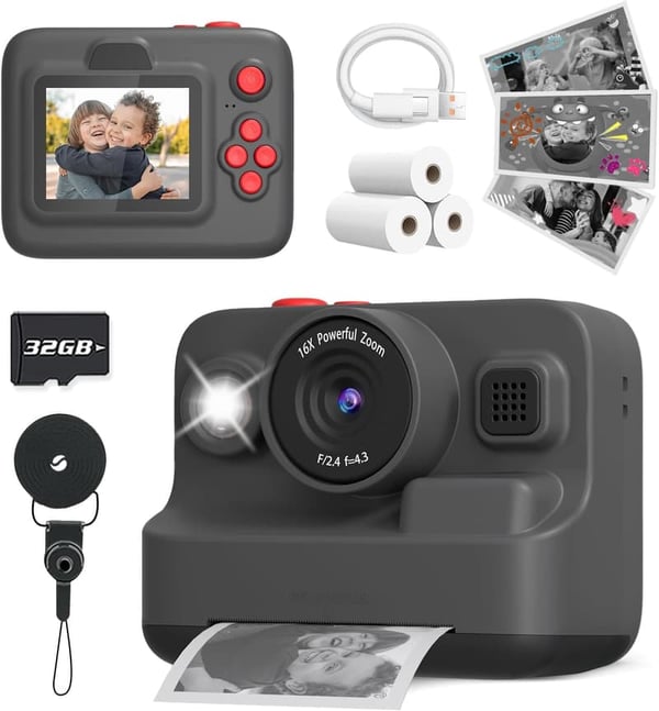 Kids Instant Print Camera - Digital Toy for Ages 3-12