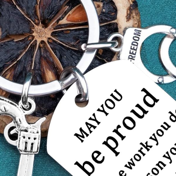 Police Officer Appreciation Keychain for Men