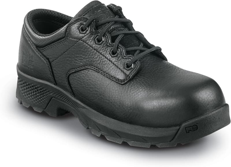Men's Black Composite Toe Oxford Work Shoes
