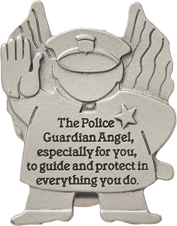 Policeman Visor Clip, Silver, Angels at Work and Play