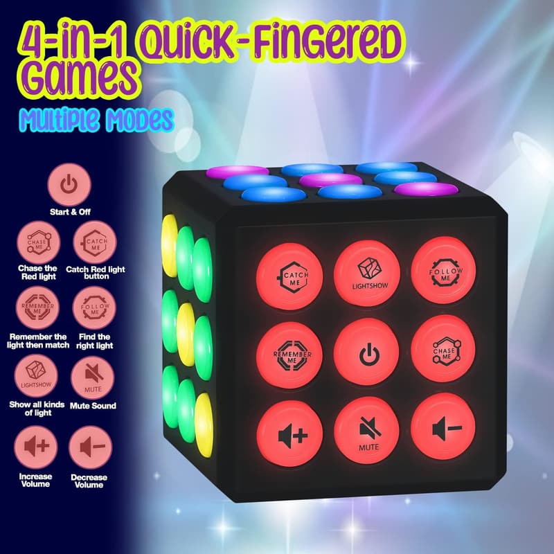 Memory Game Cube for Kids - Fun Electronic Toy for Ages 6-12