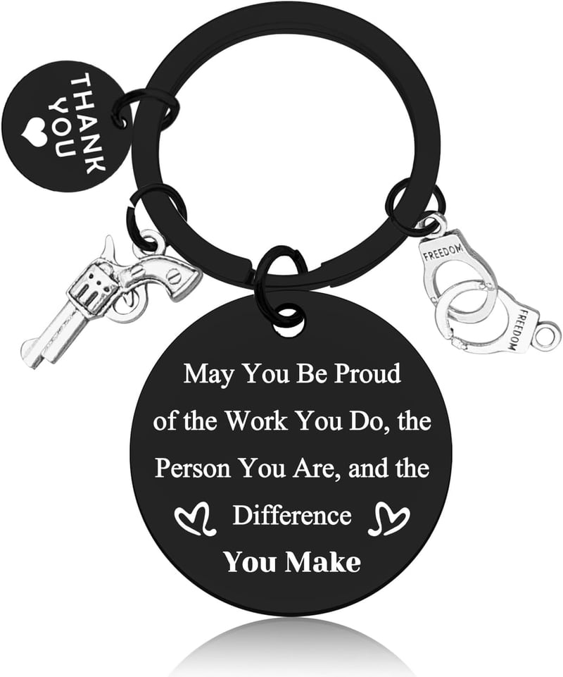 Retirement Keychain Gift for Police Officer or Firefighter