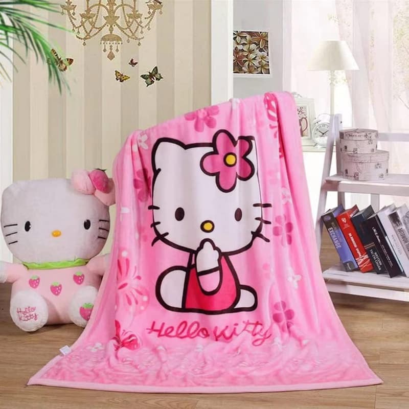 Soft Cartoon Blanket for Kids - Pink (55x39 in)