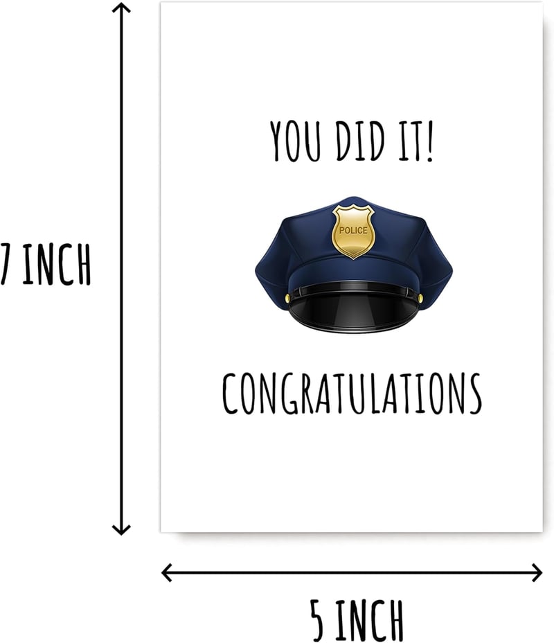 Police Graduation Card - You Did It - Gift for Him/Her