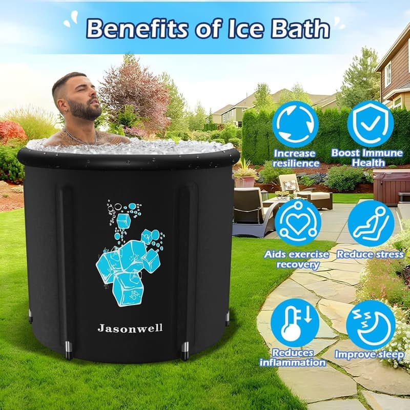 Heavy-Duty Ice Bath Tub for Athlete Recovery - Portable Inflatable Pool