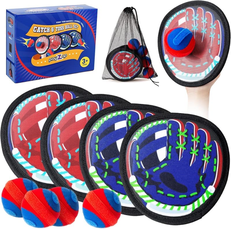 Toddler Baseball Gloves Set - Soft & Safe Toss and Catch Game