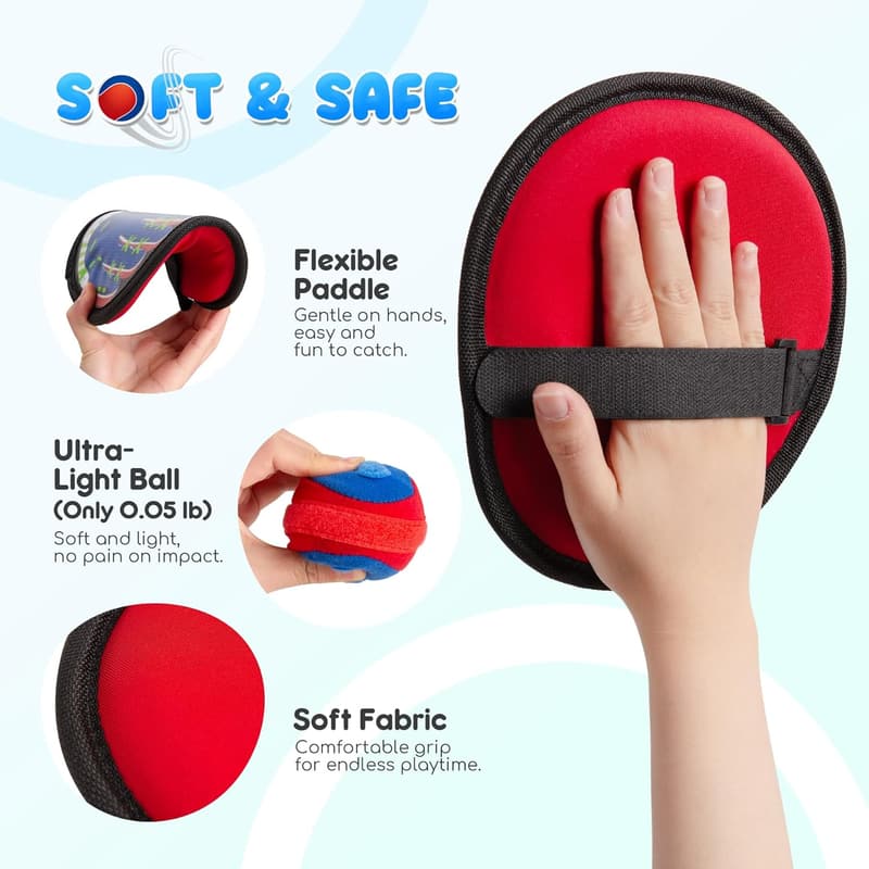 Toddler Baseball Gloves Set - Soft & Safe Toss and Catch Game