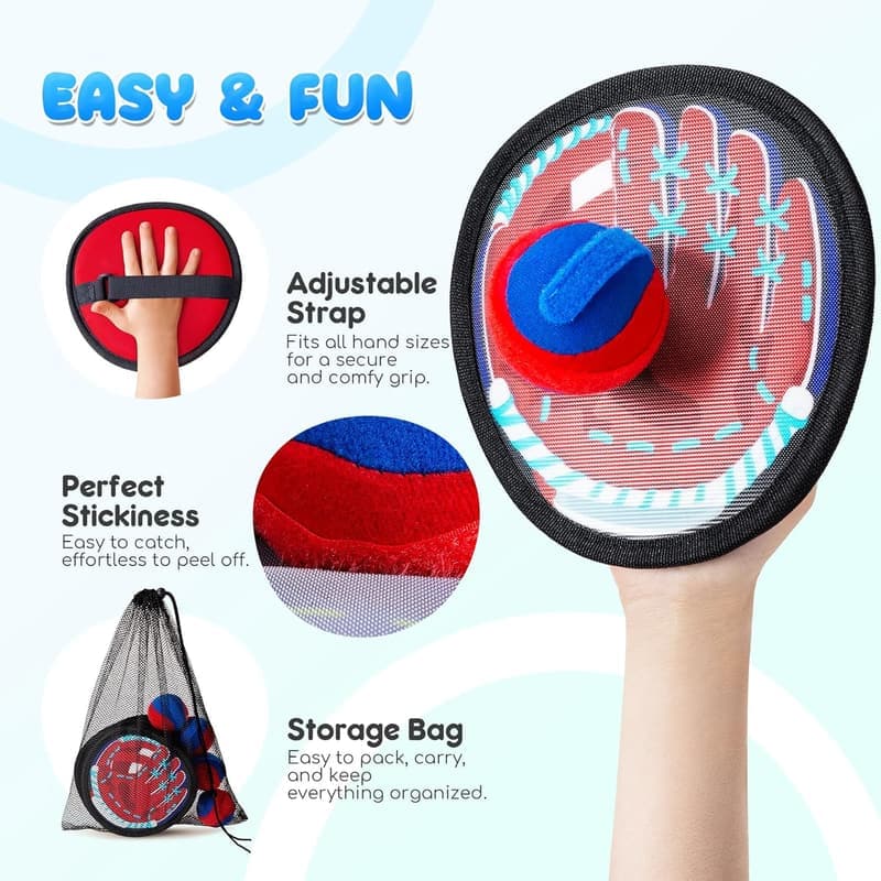 Toddler Baseball Gloves Set - Soft & Safe Toss and Catch Game