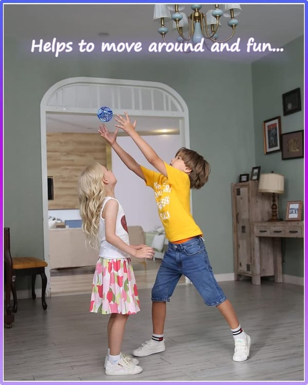 Hand Operated Flying Orb Toy with Lights - Cool Outdoor Gift for Kids