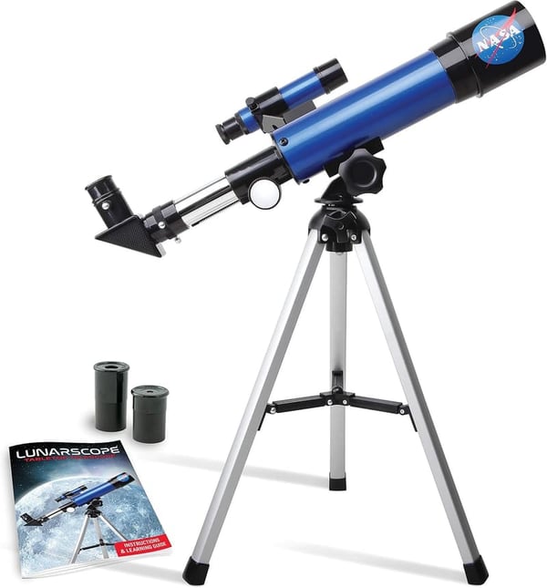 Kids NASA Lunar Telescope – 90x Magnification, Tabletop with Eyepieces
