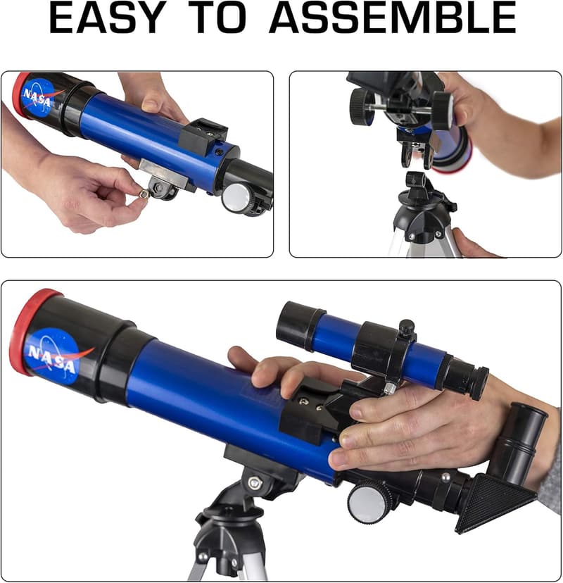 Kids NASA Lunar Telescope – 90x Magnification, Tabletop with Eyepieces