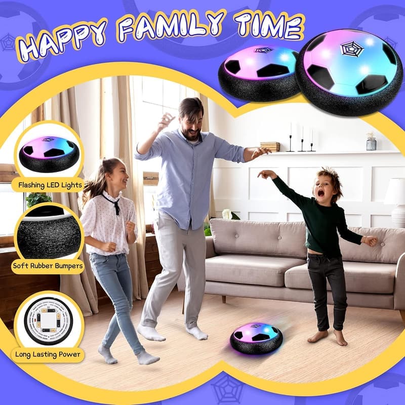 Hover Soccer Ball Toy with Foam Bumper for Kids Ages 3-12