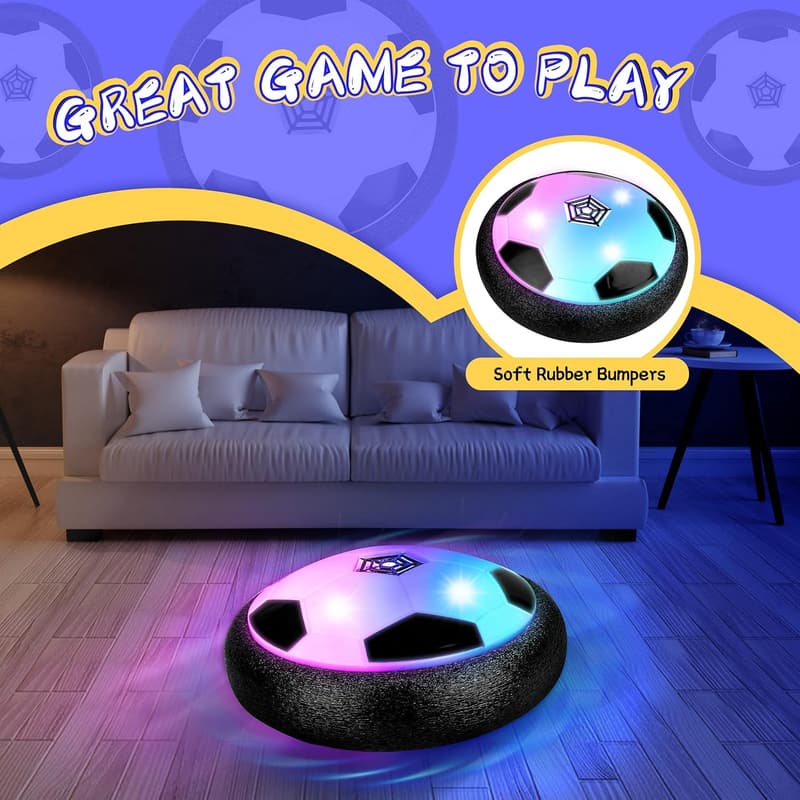 Hover Soccer Ball Toy with Foam Bumper for Kids Ages 3-12