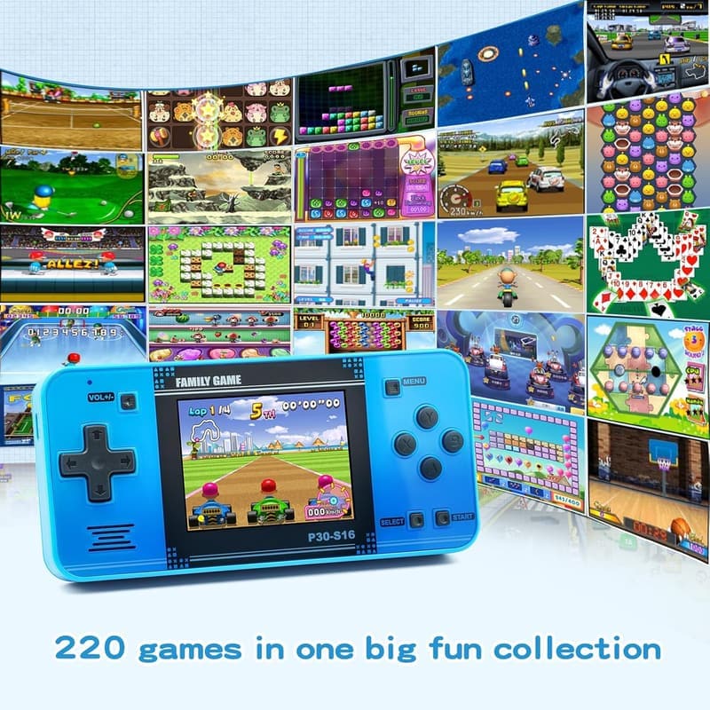 Portable Mini Arcade Game Console for Kids - 220 Retro Games
