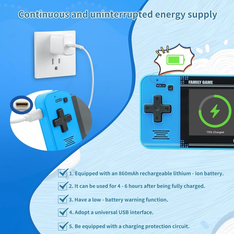 Portable Mini Arcade Game Console for Kids - 220 Retro Games