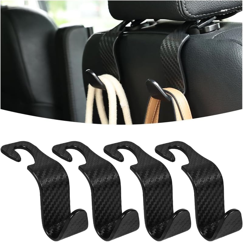 Car Seat Organizer Hooks - 4-Pack for Handbags & Bags