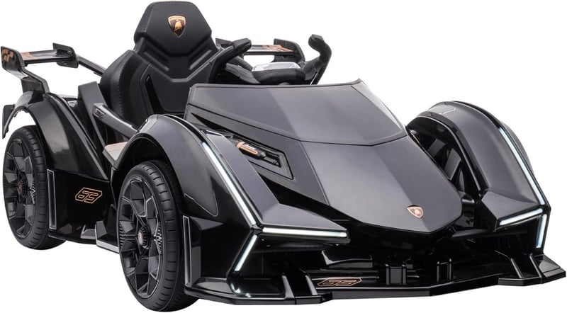 Licensed Lamborghini Ride-On Car for 3-6 Year Olds, Black