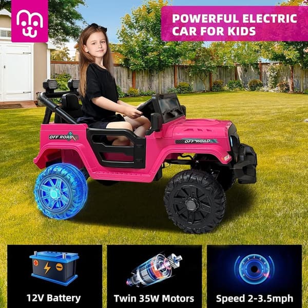12V Kids Electric Ride-On Truck with Bluetooth Music Player