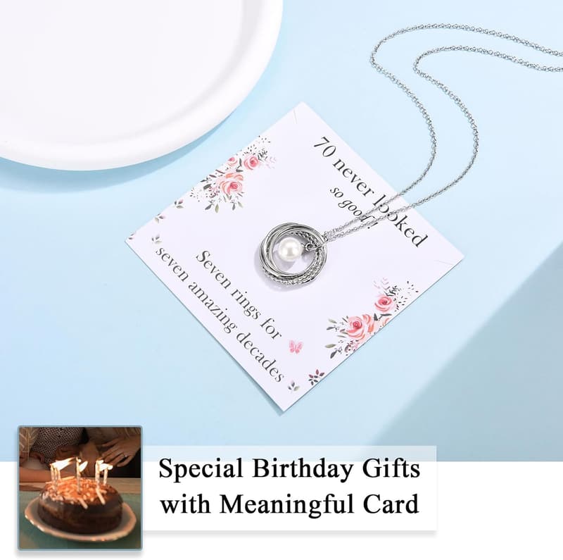 Birthday Necklace with Sweet Card for Her - Women's Gift