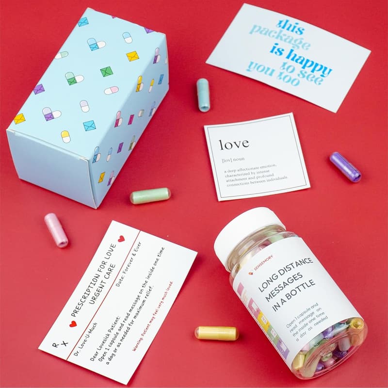 Long Distance Love Message in a Bottle Gift for Couples