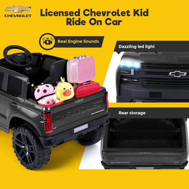 Chevrolet Silverado 12V Electric Ride-On Truck for Kids