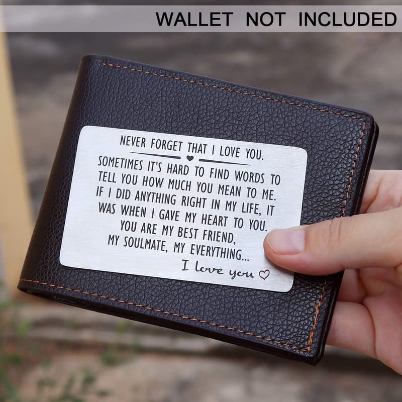 Engraved Wallet Insert Card - 