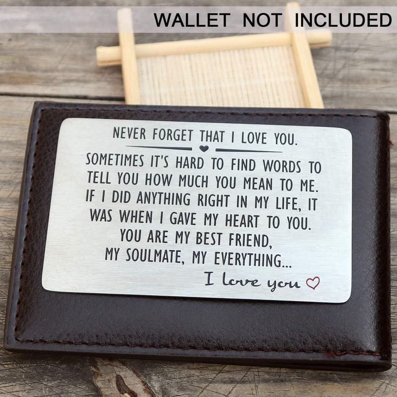 Engraved Wallet Insert Card - 