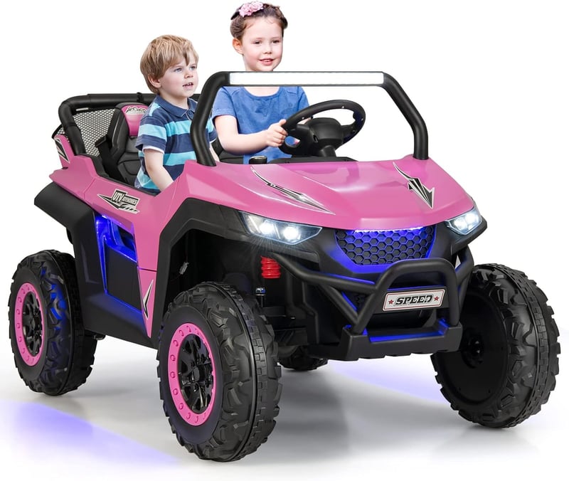 12V Electric Ride-On Car for Kids with Remote Control - Pink